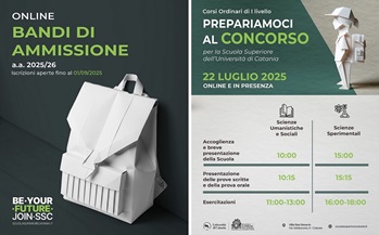Bando di ammissione al primo anno dei corsi ordinari di I livello